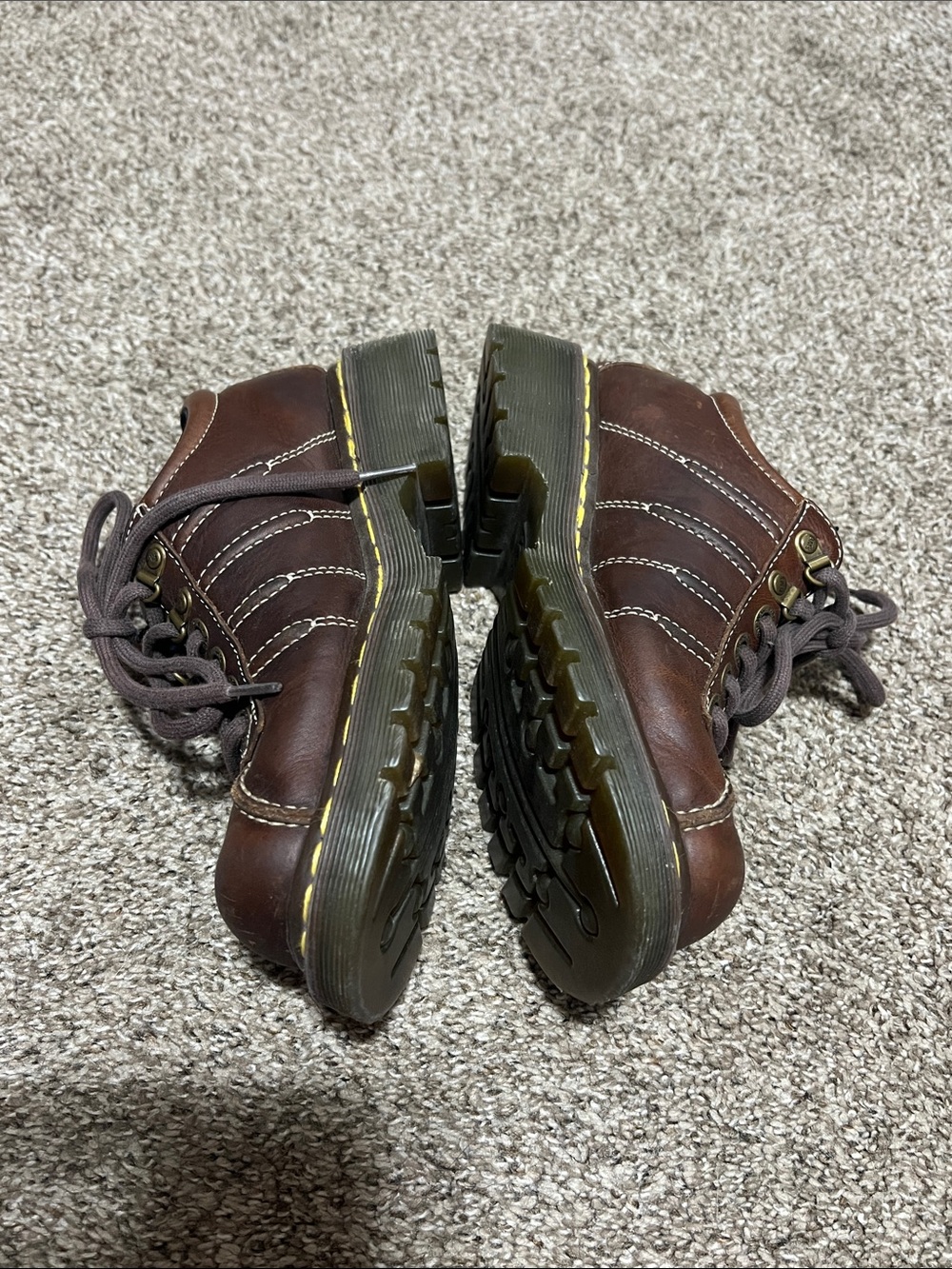 Y2K Dr Martens 9764 Brown Leather Chucky Oxfords - Picture 3 of 6